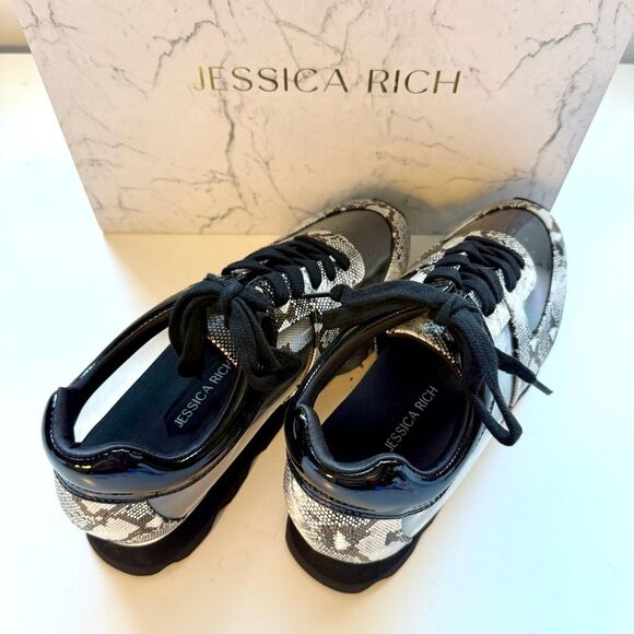 Jessica Rich Transparent Sneakers with snakeskin print . New with box! Size 39 ( - Picture 3 of 14